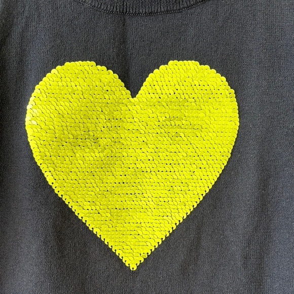 GAP Blue and White Sweater with Silver Heart - Picture 4 of 4